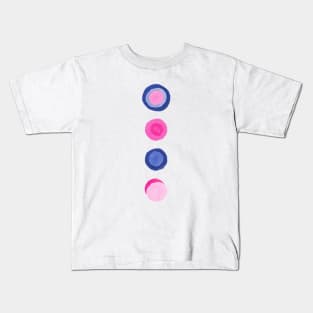 Circles Retro Blue Pink Kids T-Shirt